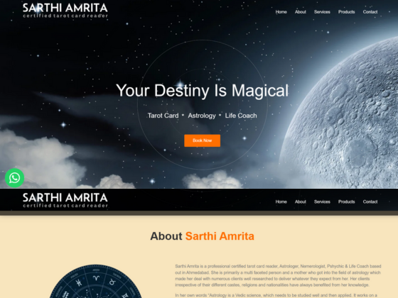 Sarthi Amrita - Web Design - Homepage